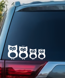 Owl Family window decal Sticker