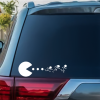 Pac man Chasing stick family window decal Sticker
