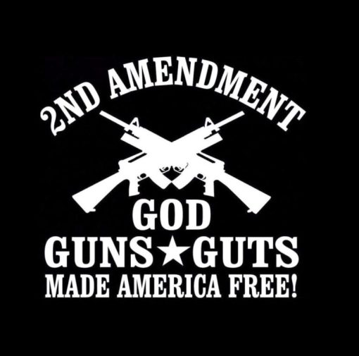 2nd Amendment God Guns Guts decal sticker