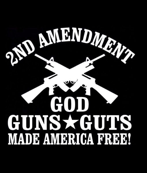 2nd Amendment God Guns Guts Vinyl Decal Stickers