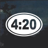 4 20 oval Window Decal Sticker