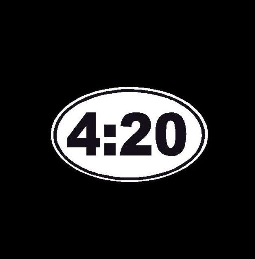 4 20 oval Decal Sticker