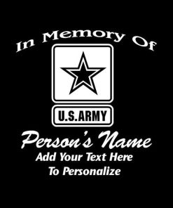 In loving Memory Decal Army