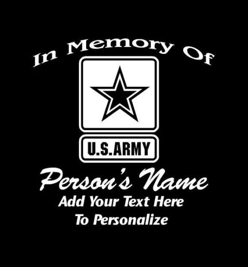 In loving Memory Decal Army