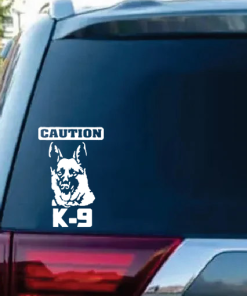 Caution K9 German Shepherd - Dog Window Decal Sticker