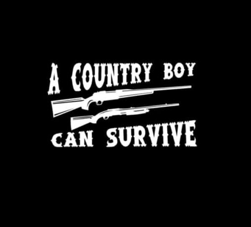 Country boy can survive decal sticker