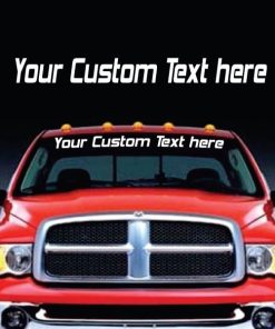 Custom Text Windshield Banner Decal Sticker