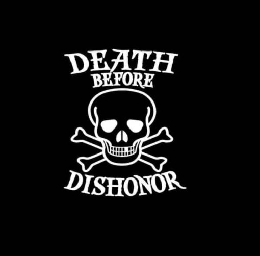 Death Before Dishonor Skull Decal Sticker a1