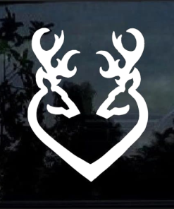 Deer heart buck doe Hunting Window Decal Sticker