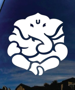 Ganesh Yoga Hindu - Cartoon Decal Sticker