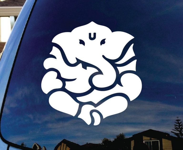 Ganesh Yoga Hindu Cartoon Stickers And Decals For Your Car And Truck