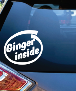 Ginger Inside Funny Window Decal Sticker