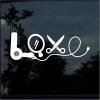 Hair Stylist Decals - Love Dryer Scissor Car Sticker