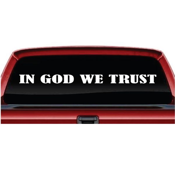 In God We Trust Rear Window Decal Sticker