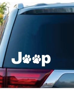 Jeep Dog Paw Prints Decal Sticker