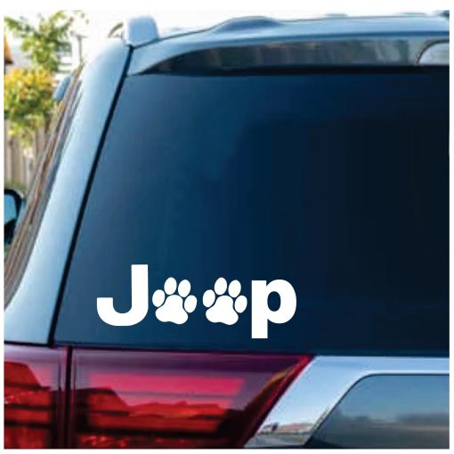 Jeep Dog Paw Prints Decal Sticker