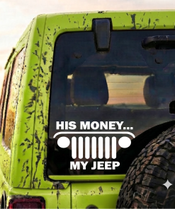 His money My Jeep - Jeep Wrangler Decals