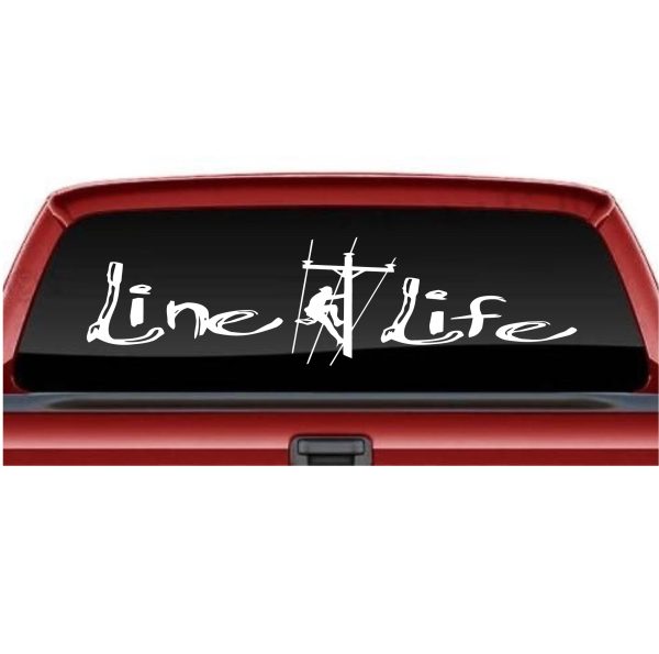 Line Life Lineman Large Decal Sticker