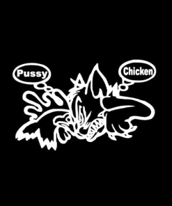 Pussy Chicken - Cartoon Decal Sticker