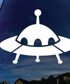 UFO Alien Spaceship window decal Sticker