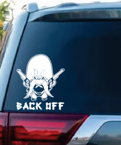Yosemite Sam Back Off - Cartoon Decal Sticker