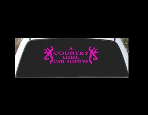 Country Girl Can Survive Rear Window Decal