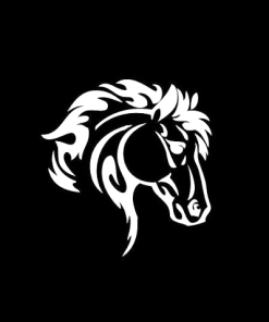 Tribal Horse Head II Window decal Sticker