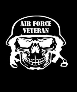 Air Force Veteran Skull Decal Sticker