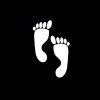Bare feet footprints Decal Sticker