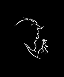 Beauty and the Beast - Cartoon Decal Sticker