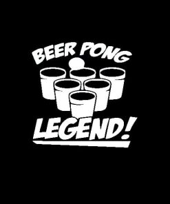 Beer Pong Legend Decal Sticker