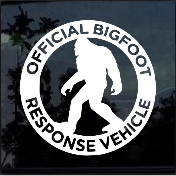 BERRYZILLA Bigfoot Response Vehicle Decal Sasquatch Yettie Funny Car Window Vinyl Sticker 5 inches 