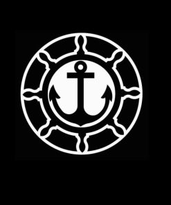 Boat wheel and anchor Decal Sticker