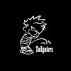 Calvin Piss on Pee on Tailgaters Decal Sticker