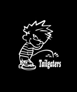 Calvin Piss on Pee on Tailgaters Decal Sticker