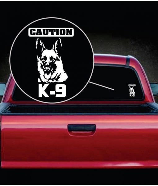 Caution K9 German Shepherd Decal Sticker Custom Sticker Shop