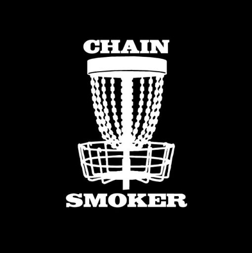 Chain Smoker Disc Golf Window Decal