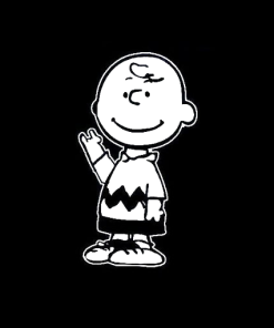 Charlie Brown waving - Cartoon Decal Sticker