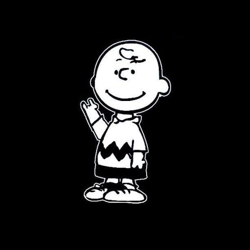 Charlie Brown Waiving decal sticker