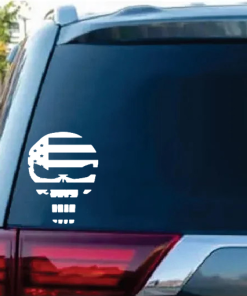 Punisher Skull Flag Window Decal Sticker