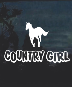 Country Girl Horse Window decal Sticker