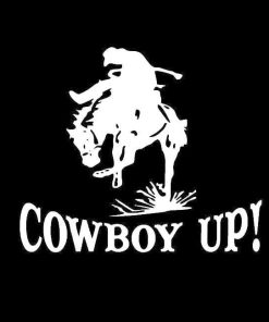 Cowboy Up Horse Rider Decal Sticker