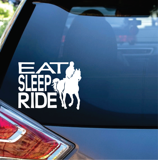 Eat Sleep Ride Horse Window decal Sticker