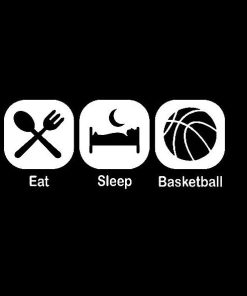 Eat Sleep Play Basketball Decal Sticker