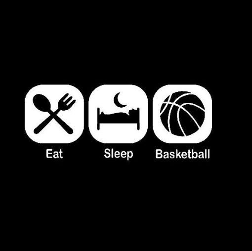 Eat Sleep Play Basketball Decal Sticker