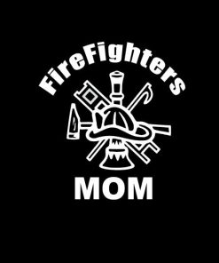 Firefighters Mom Crest Decal Sticker