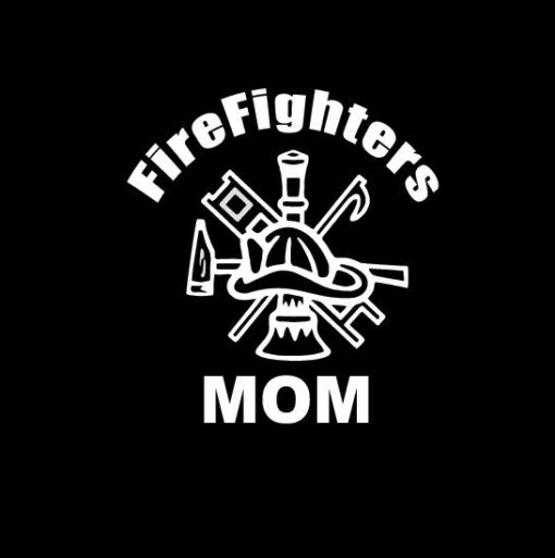 Firefighters Mom Crest Decal Sticker