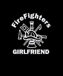 Firefighters Girlfriend Crest Decal Sticker