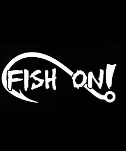 Fish on hook Decal Sticker a3