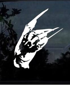 Freddy krueger hand horror window decal Sticker